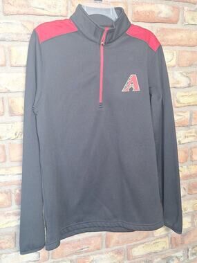 Arizona Diamondbacks MLB Genuine Merchandise Quarter Zip Pullover Black M Mens